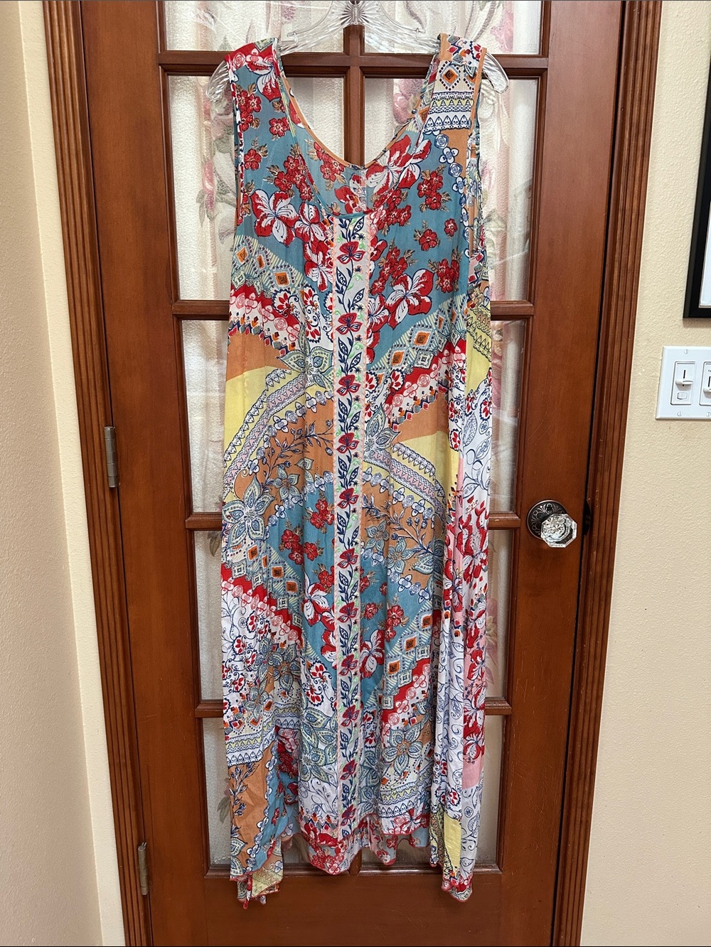 Coldwater Creek Floral Patchwork Maxi Dress